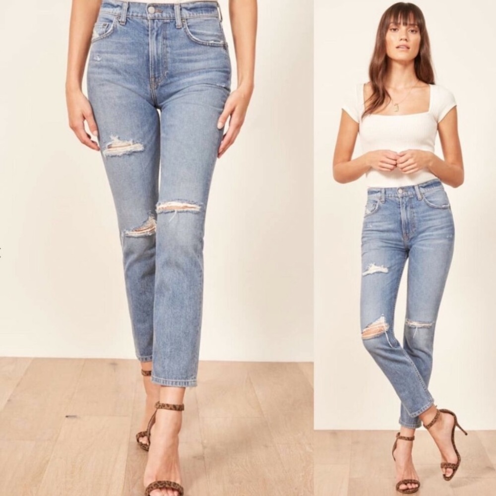 Reformation Julia high waisted cigarette denim
